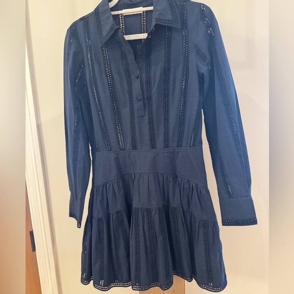 Ulla Johnson navy dress. Size 6. Worn once